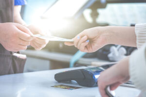 Client making purchase