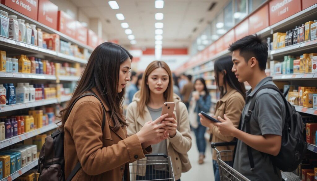 AI_Generated_Image_of_People_Trying_to_Buy_Products_in_Store