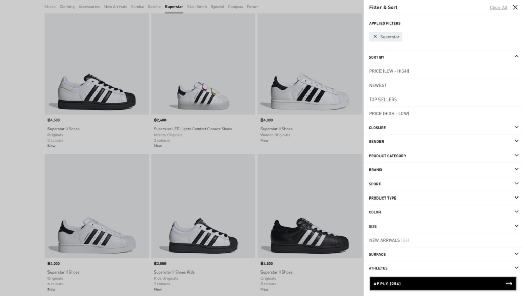 Adidas_Website_Filtering