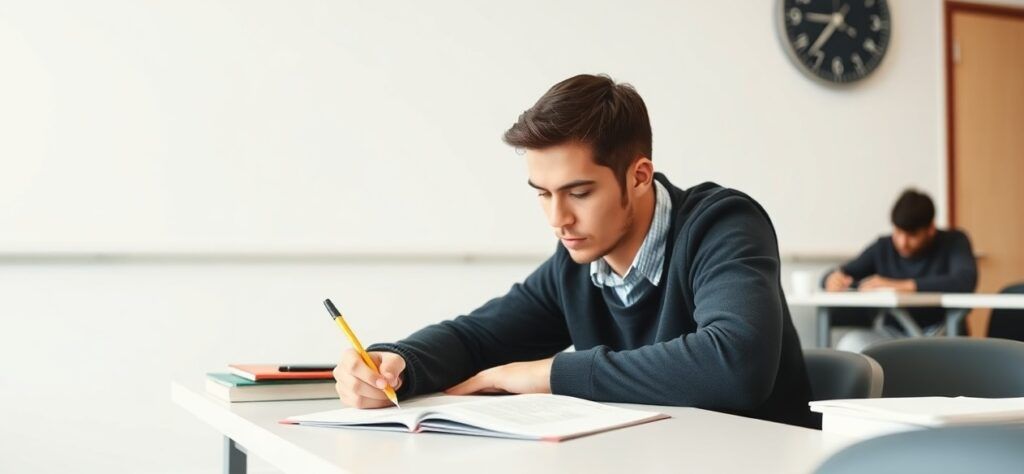 AI_Generated_Image_of_a_Student_Doing_Exam_in_Class