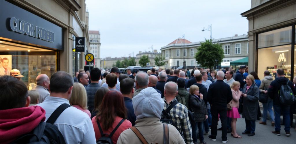 a_crowd_of_people_waiting_for_shop_opening