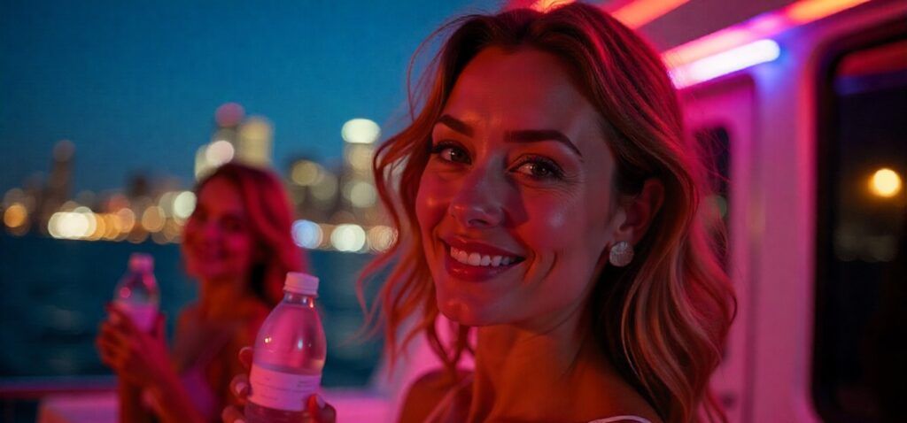 A_Woman_Holding_Water_Bottle_On_Yatch