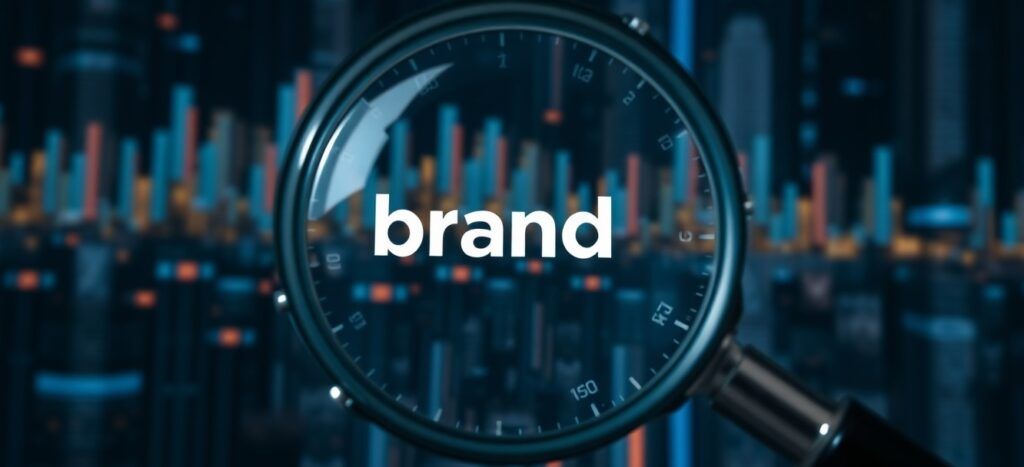 A_magnifying_glass_revealing_a_clear_brand_wording A_magnifying_glass_revealing_a_clear_brand_wording