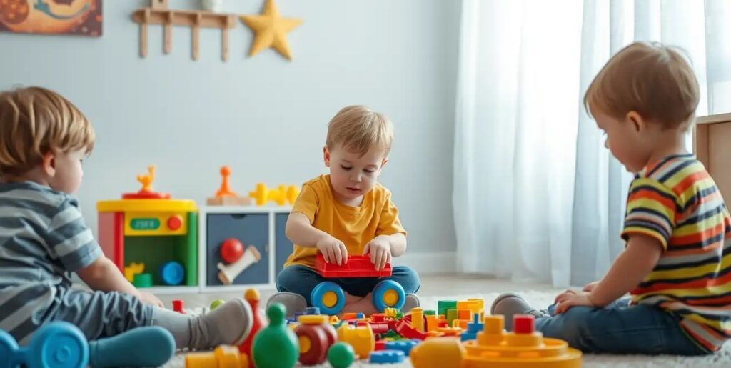 Children_Playing_Toys_in_Living_Room Children_Playing_Toys_in_Living_Room