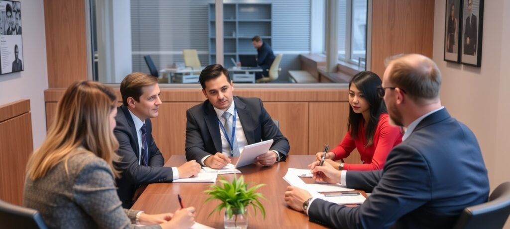 Lawyers_Meeting_with_Team_in_Office Lawyers_Meeting_with_Team_in_Office