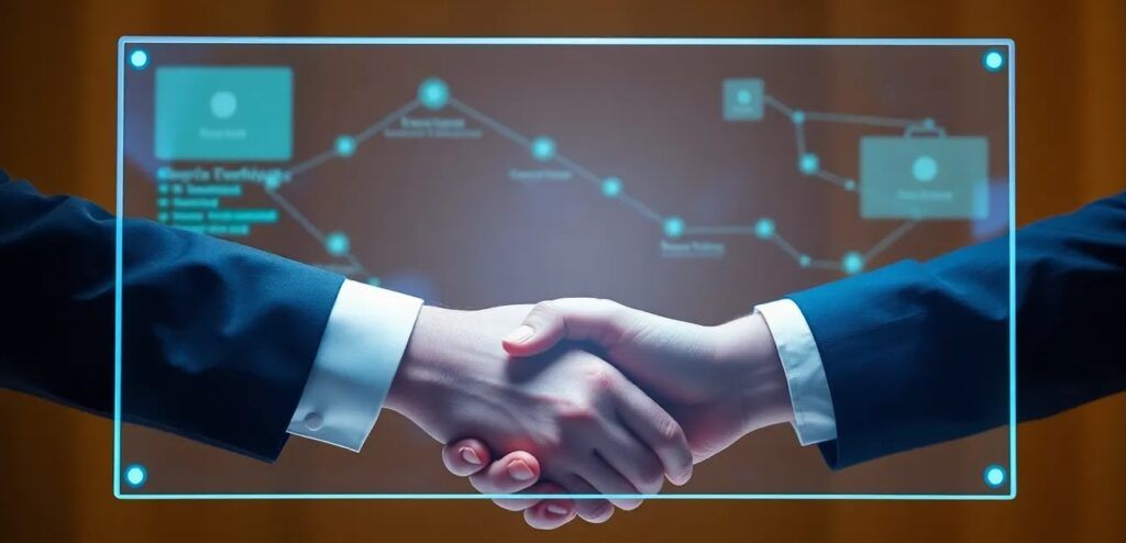 Two_hands_shaking_through_a_transparent_screen Two_hands_shaking_through_a_transparent_screen