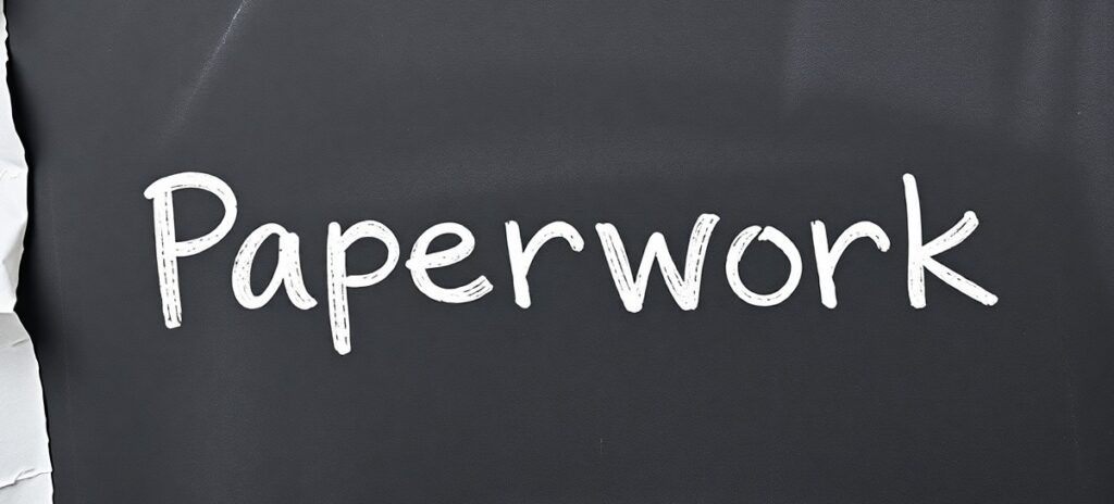 A_Wording_of_Paperwork_on_blackboard