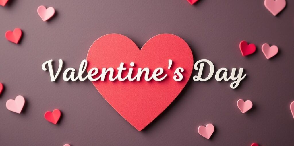 A_wording_of_Valentine's_Day_on_Heart_Background