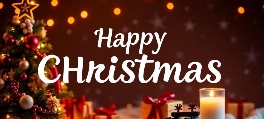 Wording_of_Happy_Christmas_on_Christmas_Theme