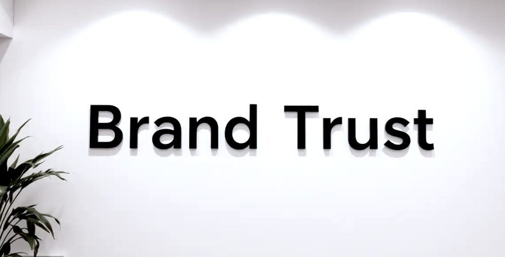 Wording of Brand Trust on the Minimal Wall