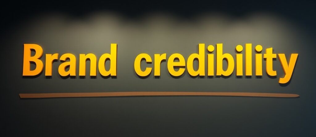 Wording of Brand Credibility on the Wall