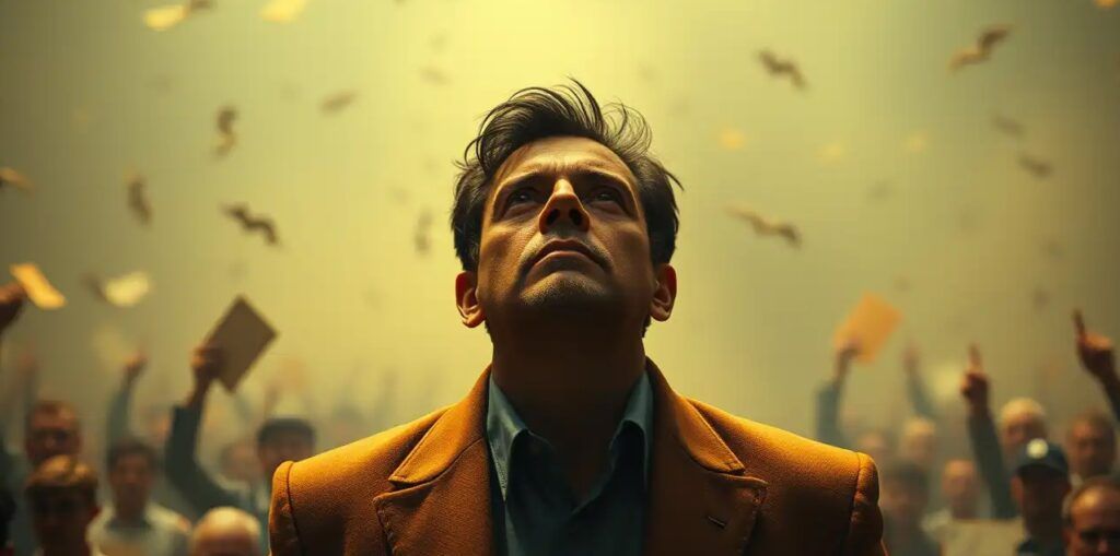 A calm leader choosing silence amid chaos