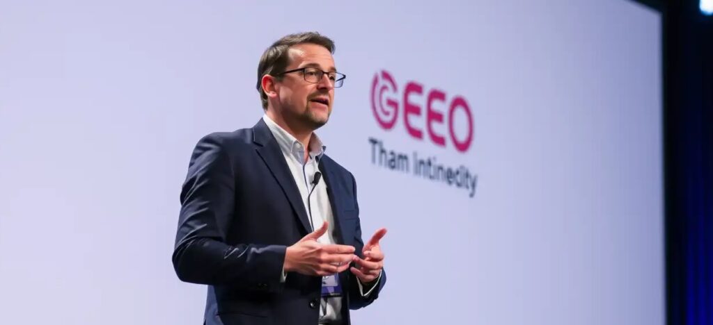 CEO gives Statement on Stage