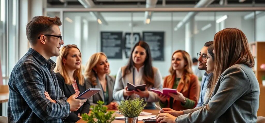 Employees across departments speaking naturally and confidently with customers Employees across departments speaking naturally and confidently with customers