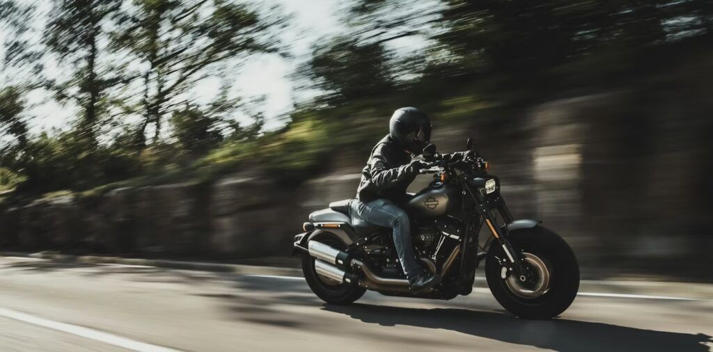 A_Man_Riding_Harley_Davidson