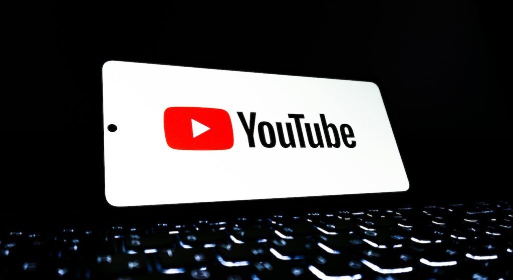 YouTube Logo on Smartphone