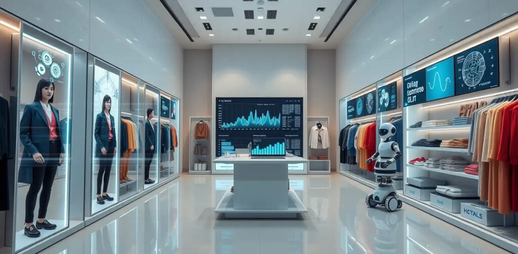 An ultra-realistic photograph of a next-generation Connected Store