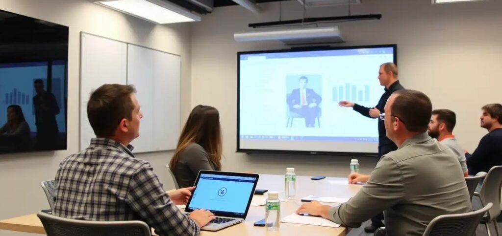 Employee Training with Instructor in Training Room