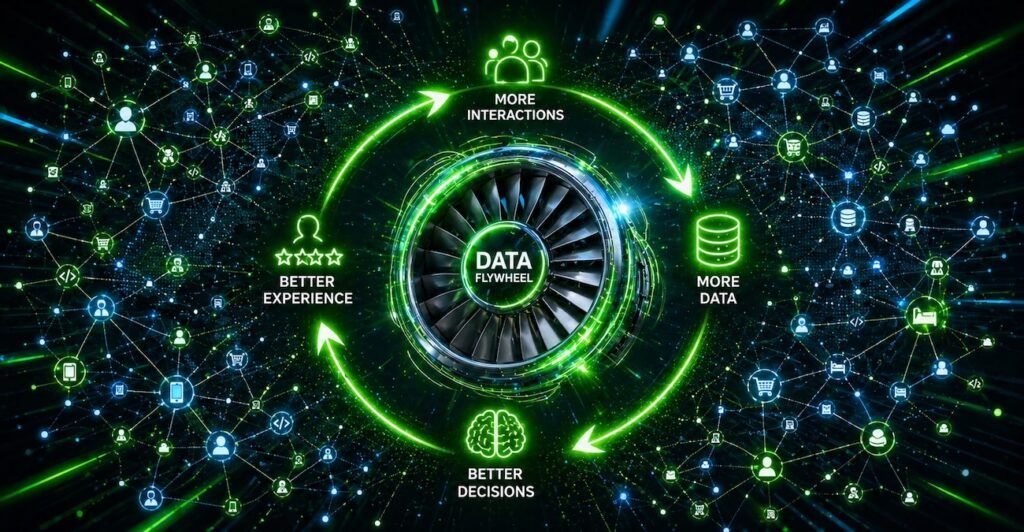 Futuristic data flywheel network system