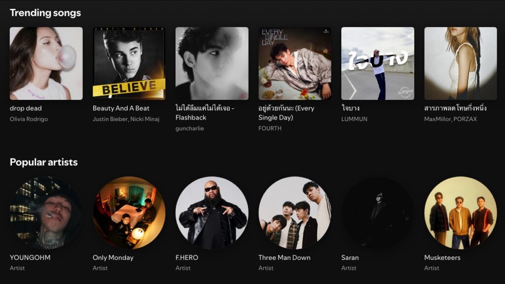 Spotify-Thailand-Trending-Songs