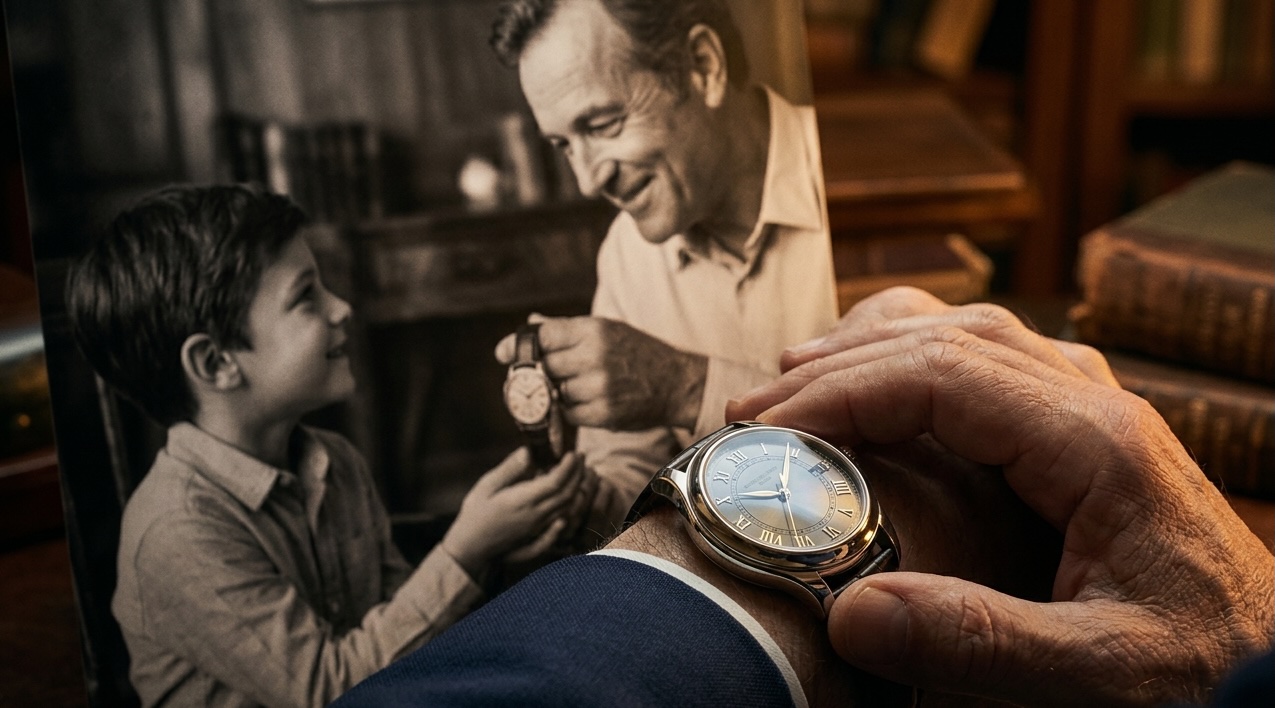 A cinematic close-up of a high-end luxury watch campaign
