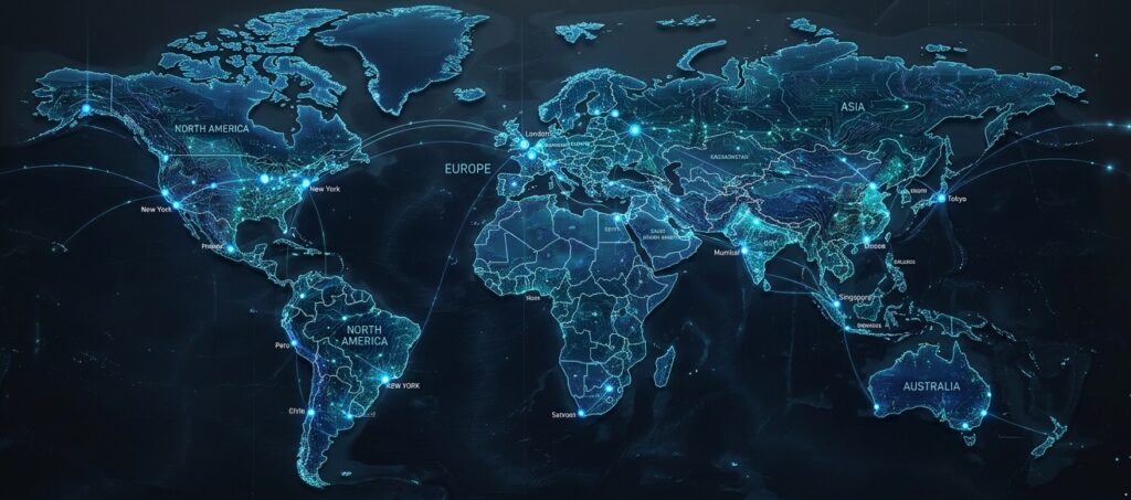 Global Map in modern innovative design Global Map in modern innovative design