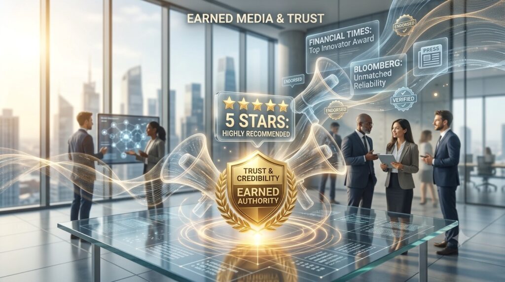 Conceptual photography illustrating Earned Media & Trust Conceptual photography illustrating Earned Media & Trust