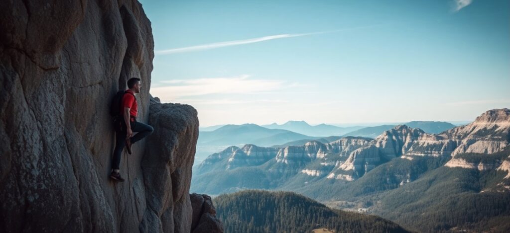 a-man-climbing-the-cliff