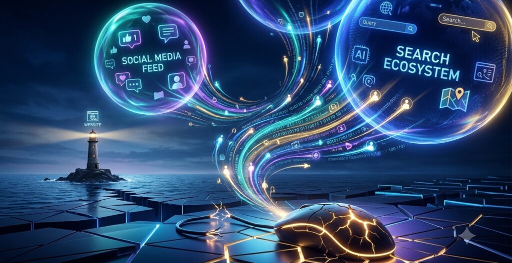 conceptual photograph of a glowing, cracked computer mouse and a snapped cord on a futuristic, fractured digital surface conceptual photograph of a glowing, cracked computer mouse and a snapped cord on a futuristic, fractured digital surface