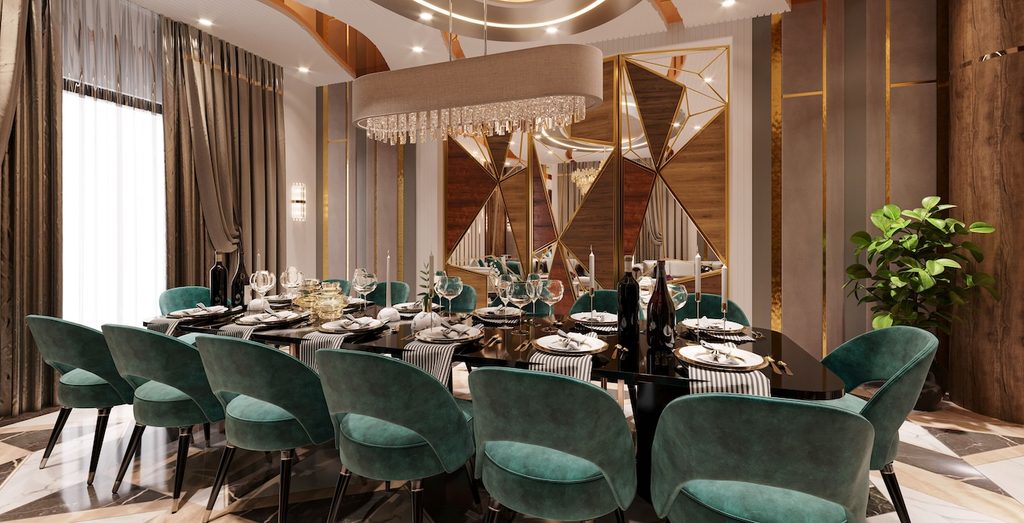 A luxurious dining room A luxurious dining room