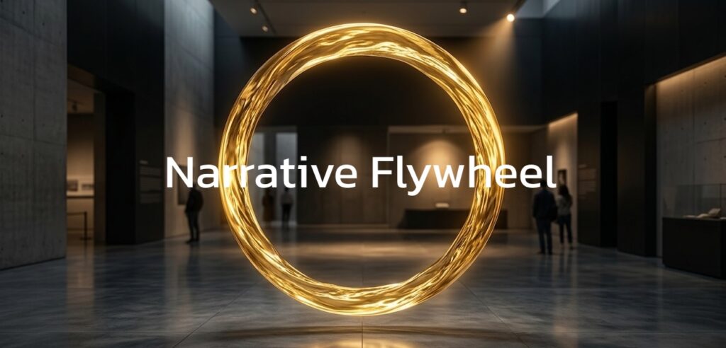 An abstract, continuous loop of flowing golden water moving in a perfect circle