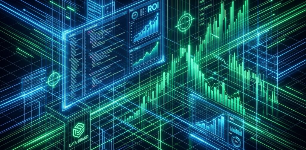 Dynamic speed-of-light digital environment with glowing holographic dashboards, real-time ROI charts, rising stock vectors, target crosshairs, and fast-moving laser lines Dynamic speed-of-light digital environment with glowing holographic dashboards, real-time ROI charts, rising stock vectors, target crosshairs, and fast-moving laser lines