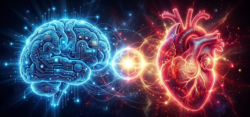 A visual metaphor illustration between informational and emotional