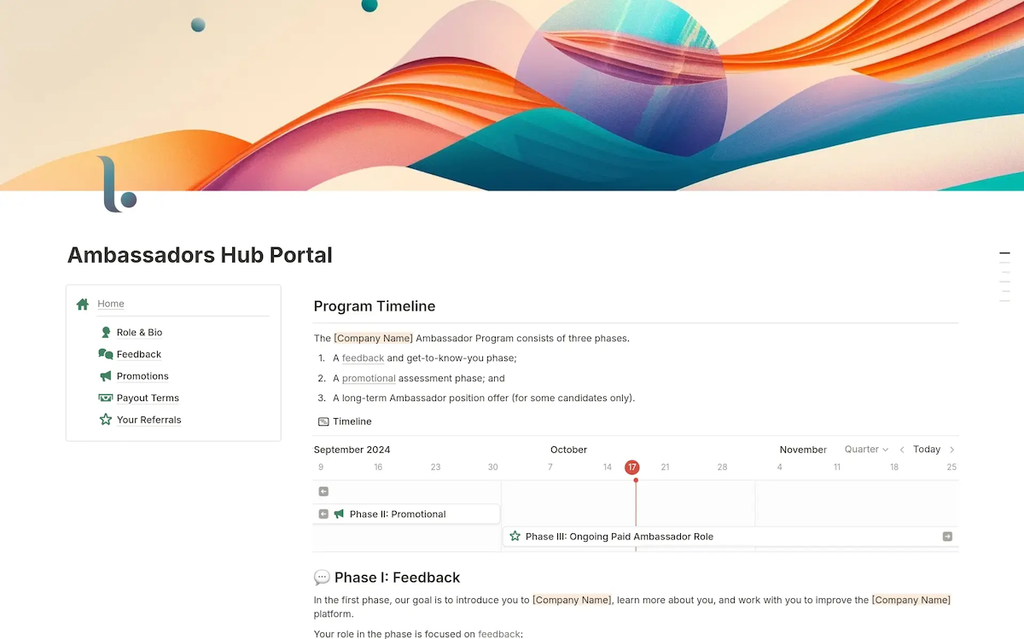 Notion Ambassadors Hub Portal