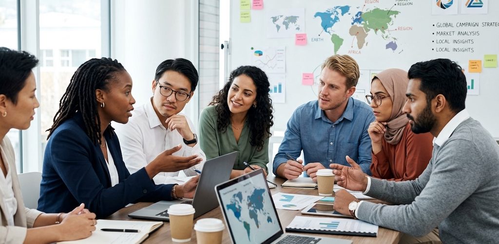 a group of six marketing professionals from different ethnic backgrounds a group of six marketing professionals from different ethnic backgrounds